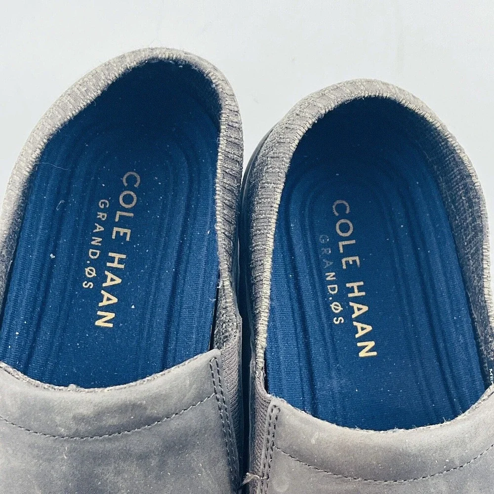 Mens 10.5M Cole Haan MotoGrand Traveler Moc Slip On Shoe Dark Roast Nubuck Brown